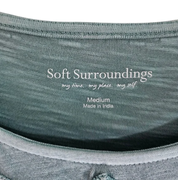 Soft Surroundings Womens Blue Lace Tunic Dress Medium NWT Boho Embroidered Flowy - Picture 4 of 8